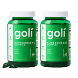 Goli SuperGreens Vitamin Gummy - 120 Count - Essential Vitamins and Minerals - Plant-Based, Vegan, Gluten-Free & Gelatin Free - Health from Within, Pack of 2