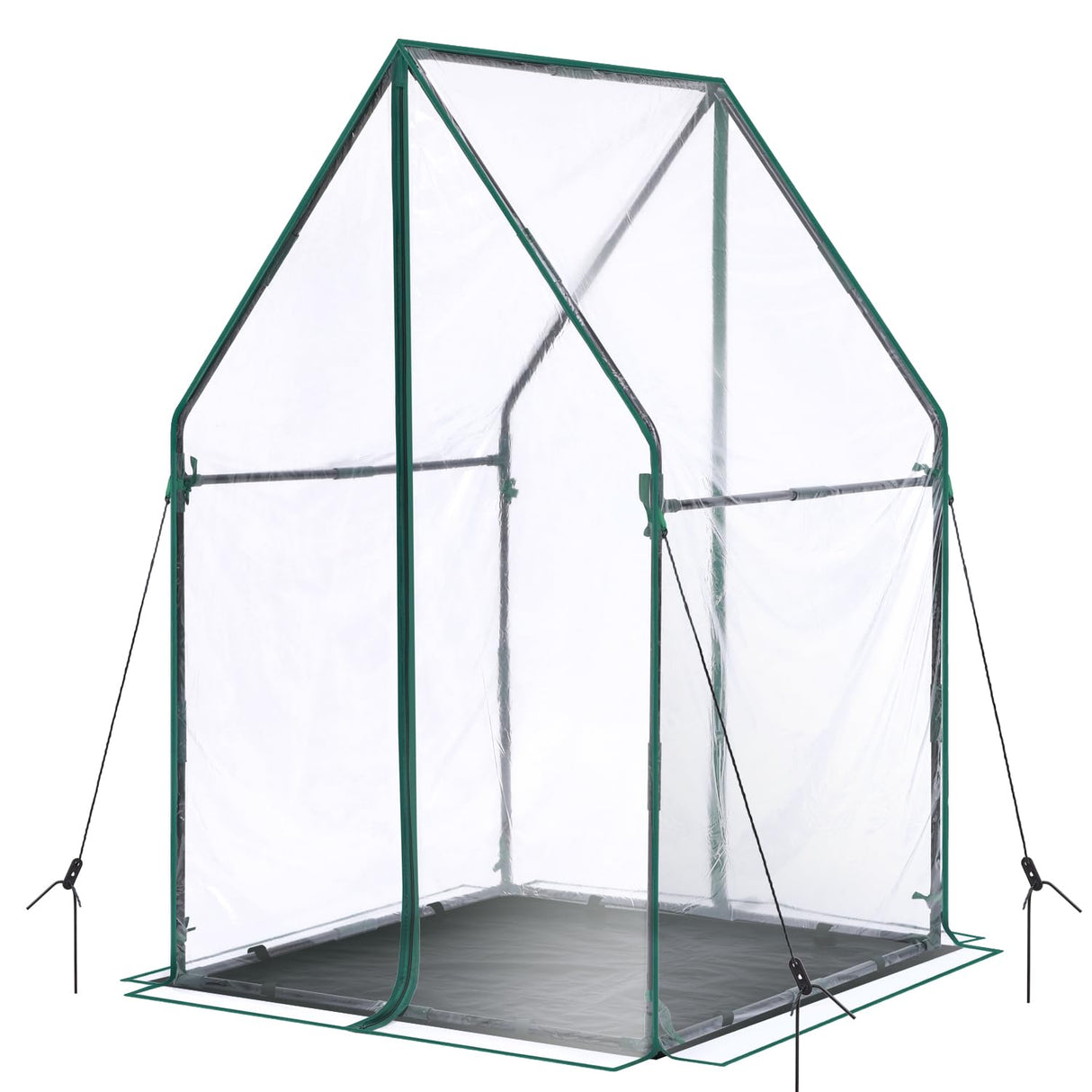 Mini Greenhouse for Indoor Outdoor: Ohuhu Portable Green House with Waterproof Pad for Small Plants Nursery Germination, 36"x36"x58.5" Heavy-Duty PVC Cover Tent Humidity Dome Seedling Accessory