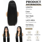 13x6 Lace Front Wigs Human Hair Straight Wigs Human Hair 200% Density Pure Human Hair Wig Pre Plucked Human Hair HD Lace Front Wigs With Baby Hair Frontal Glueless Wigs Human Hair for Women 26 Inch