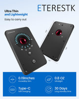 ETERESTK Carbon Dioxide Detector Portable CO2 Monitor Travel Hotel Room CO2 Detector with LED Display Alarm Precision Sensor Real-Time Combustible Gas Concentration Detectors Long Battery Life Compact