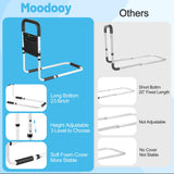 Moodooy Bed Rail for Elderly,Bed railings for Seniors,Sturdy and Stable, Height Adjustable,Bed Railing for Seniors with Fixing Strap and Storage Pocket,Bed Rails for Elderly Adults Safety,bedrails