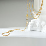 Cicy Bell Hand Chain Bracelets for Women 18K Gold Plated