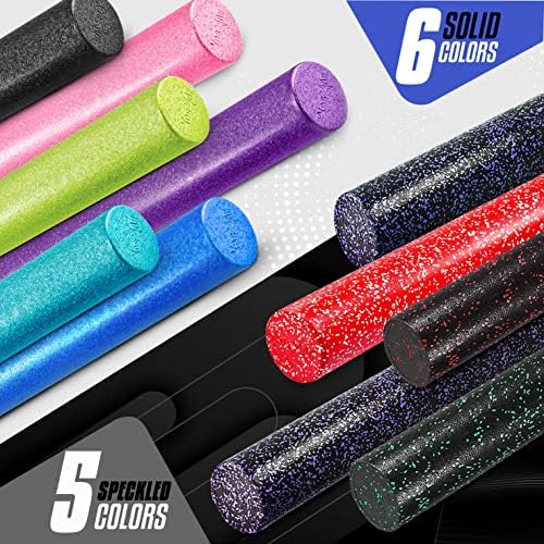 Yes4All High-Density Round Back Roller Foam, Exercise Foam Roller for Yoga, Pilates & Stretching - 12, 18, 24, 36 inch