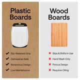 GORILLA GRIP Cutting Board, Slip Resistant and Nonporous, BPA-Free, Black