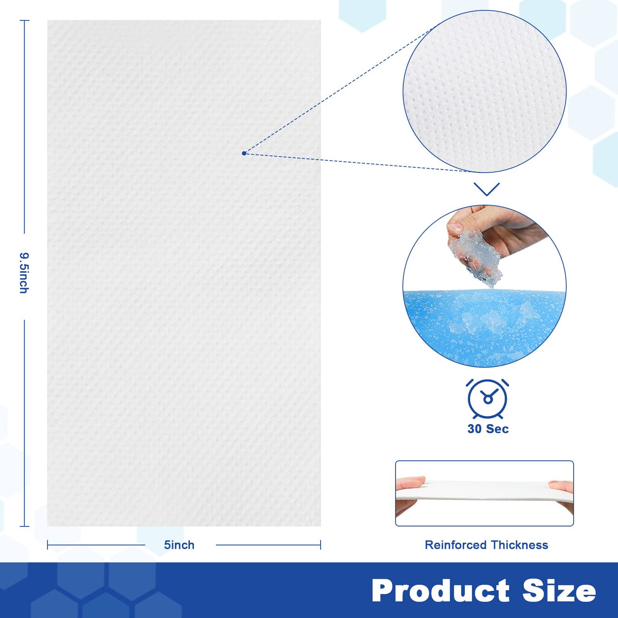 150 Pcs Commode Absorbent Pads for Bedside Toilet Chair Bucket, Commode Liners Pads, Disposable Bedside Commode Pads with Absorbent Gel, Portable Toilet Pads for Medical Care