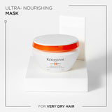 KÉRASTASE Nutritive Masquintense Riche Hair Mask, Deeply Nourishes & Conditions with Plant-Based Proteins & Niacinamide for Medium to Thick Dry Hair, 6.8 Fl Oz