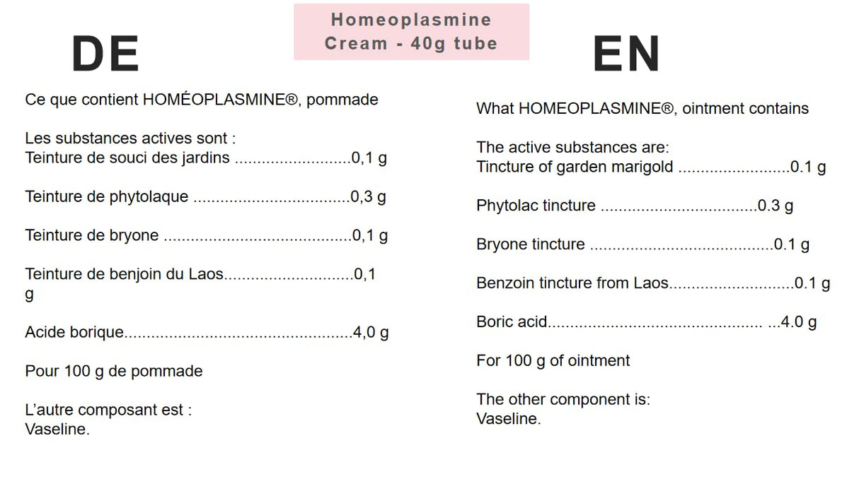 Homeoplasmine, XL - 40g Magic Cream - For Dry Skin, Irritations, for Soft Lips! [ The Original French Packaging ]
