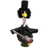JarThenaAMCS Rock and Roll Porch Goose Outfit Set 80s 90s Hip Hop Goose Costume Dresses Clothes with Guitar Sunglasses Wig Hat Fits 23'' for Yard Lawn Outdoor Garden Decor