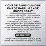 Night De Paris DIAMOND Eau De Parfum 3.4oz Unisex Spray
