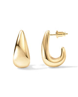 PAVOI Statement Huggie Earrings, 925 Silver, 14K Gold Plated, Yellow Gold