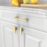 Amerdeco 10 Pack Brushed Brass Cabinet Pulls 3 Inch(76MM) Hole Centers Kitchen Cabinet Handles Cabinet Hardware Kitchen Handles for Cabinets Cupboard Handle Drawer Pulls ZH0060