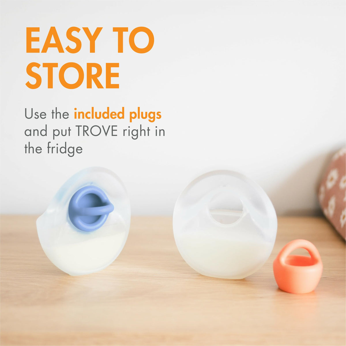 Boon Trove Silicone Manual Breast Pump - Discreet Milk Collector - 2 Count