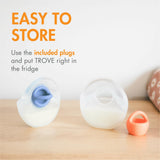 Boon Trove Silicone Manual Breast Pump - Discreet Milk Collector - 2 Count