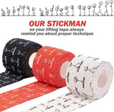 WARM BODY COLD MIND Lifting Thumb Tape for Olympic Weightlifting - Hook Grip Tape for Powerlifting, Cross Training, Gym Tape, Workout, Weight Lifting Tape, Athletic Finger Wrap (Black 6 Rolls)