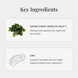 JSHealth Vitamins Hair + Energy Formula | Hair Vitamins for Women and Men with Iodine and Zinc | Supports Hair Strength, Energy Levels, and Healthy Hair Maintenance (60 Capsules Pack of 2)