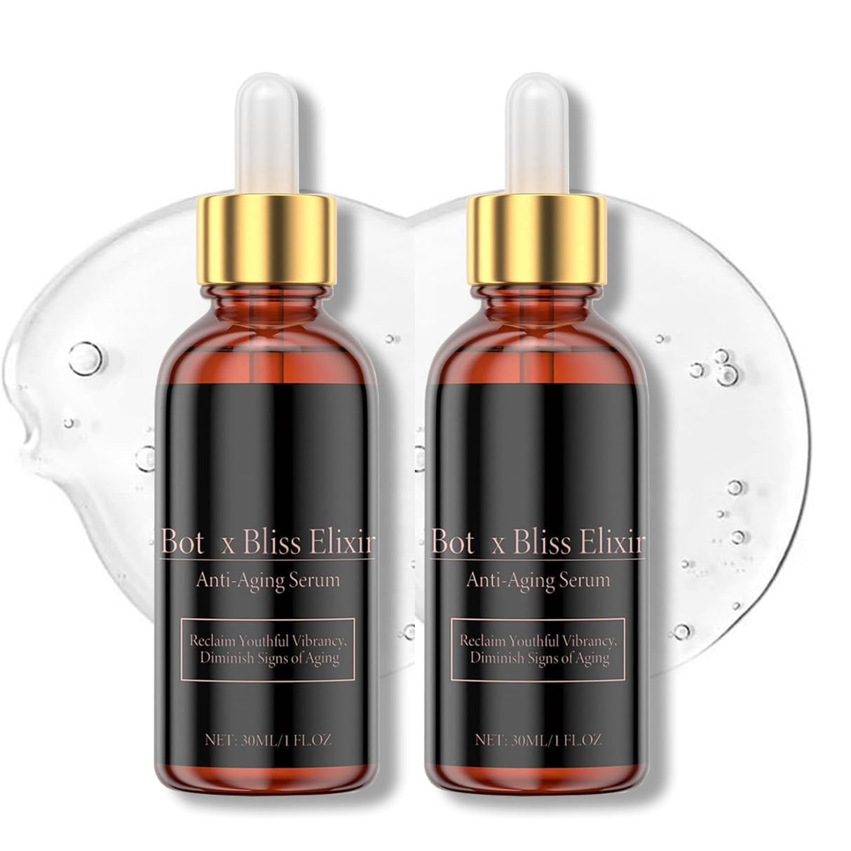 Boto-X Bliss Elixir Serum, Boto-X Stock Solution, Anti Wrinkle Serum, Boto-X Face Serum UK, Olavitas Boto-X Serum, Boto-X In A Bottle, Diminish Signs of Aging, Reduce Wrinkles & Plump Skin(2PCS)
