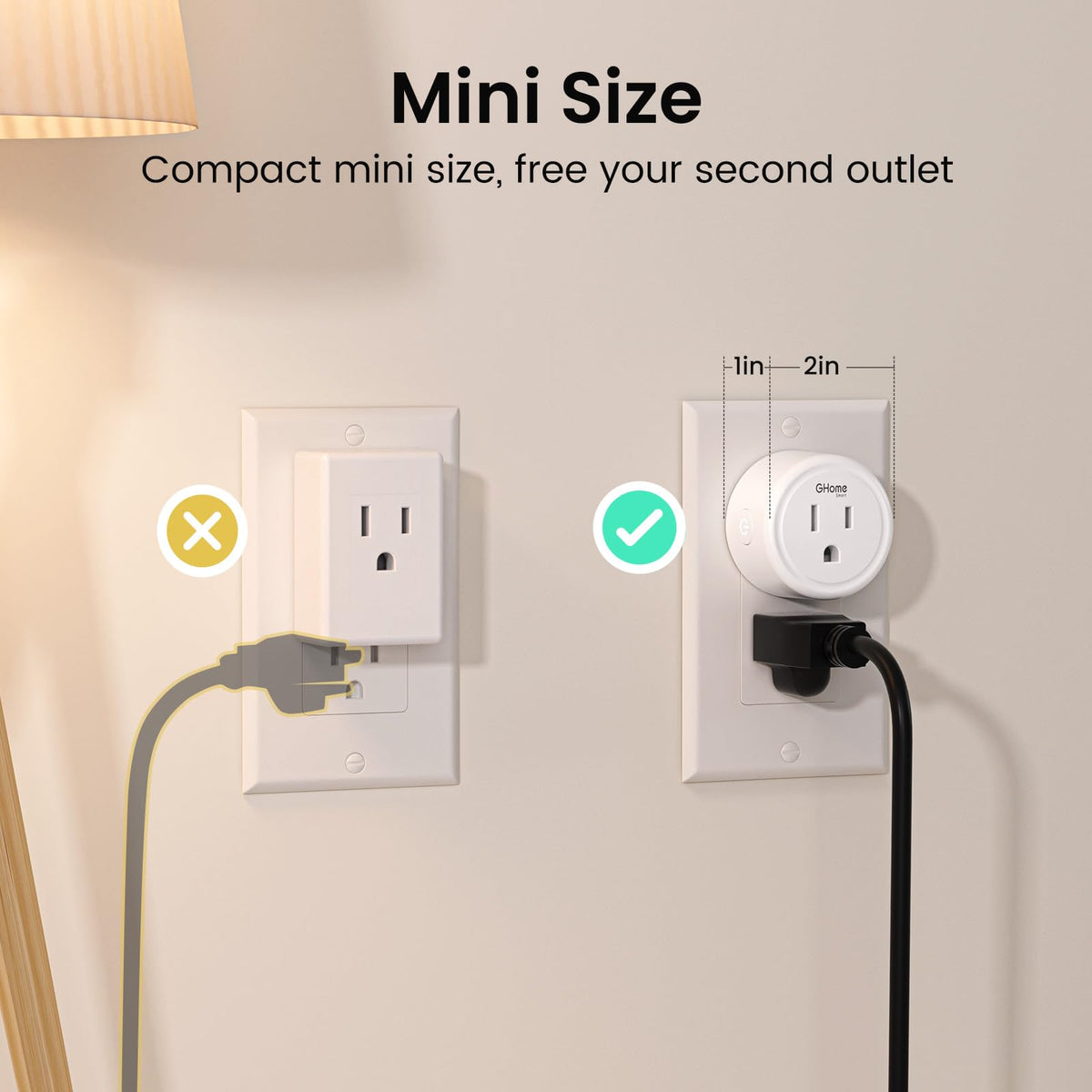GHome Smart Plug Mini, WiFi Smart Outlet Plug Works with Alexa and Goo ...