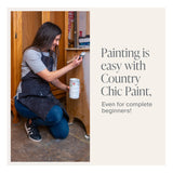 Country Chic All-in-One Chalk Paint for Furniture, Cabinets, Home Decor, Eco-Friendly, Matte Finish, Built-In Primer & Top Coat for Wood, Metal - Crinoline (Off White) - Quart 32 oz (950 ml)