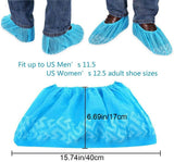 Tomus-UNI Shoe Covers Disposable 200 Pack (100 Pairs) | Non-Slip, Durable, Indoor | Protect Your Home, Floors and Shoes