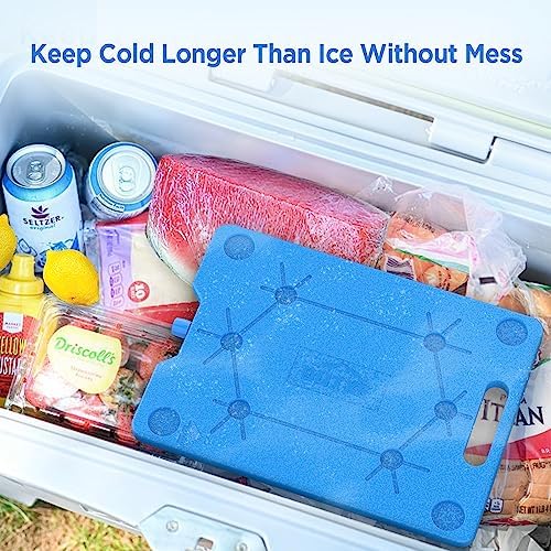 OUTXE Ice Packs for Coolers - Large- 10 x 13 Inch, Space Saving - Reusable, Long Lasting, Cold Freezer Packs for Coolers&Totes to Keep Food Fresh
