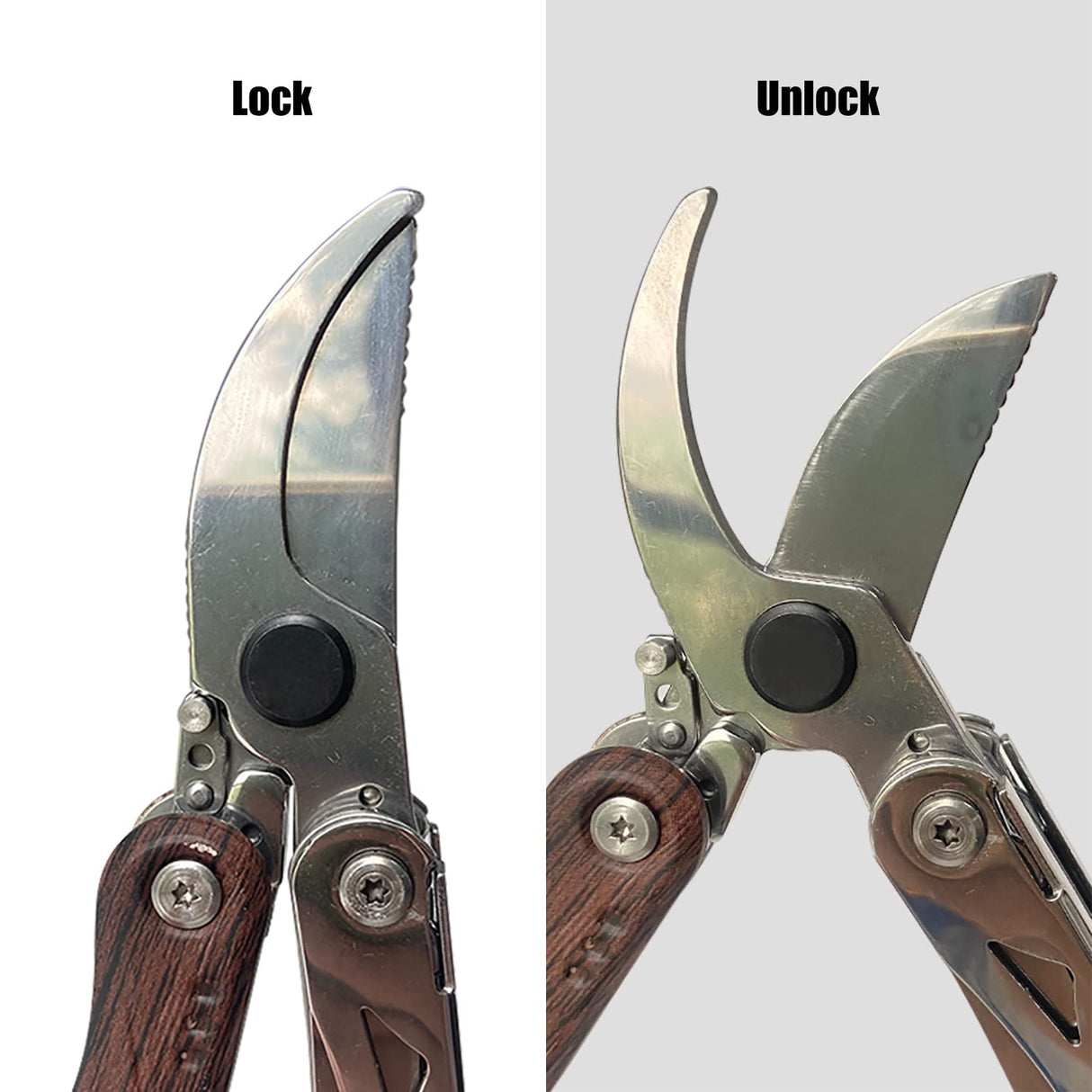 IGRARK Pruning Shears, 7 in 1 Garden Pruners, Multitools Folding Gardening Shears, 8" Professional Garden Scissors, Garden Clippers, Garden Shears Pruning, Pruning Scissors