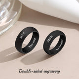 3UMeter 2Pcs Personalized Silicone Rings for Couples Custom Breathable Rubber Wedding Bands Men Women Engrave Silicone Wedding Bands for Him and Her Birthday Christmas Gift for Husband Wife