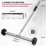 Magnet Sweeper Magnetic Nail Roller: 17-Inch Heavy Duty Magnet Nail Pickup Rolling Tool with Telescoping Adjustable Handle 8.8-Pound Capacity Ideal for Workshop Garage Yard Construction Cleanup