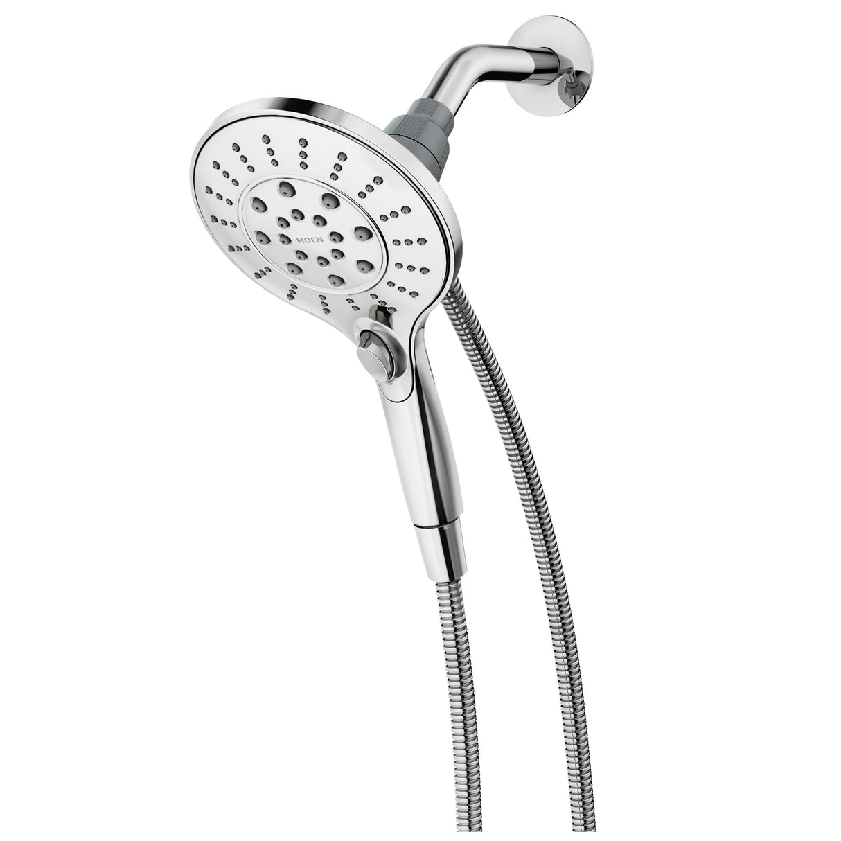 Moen Engage Chrome Magnetix Six-Function 5.5-Inch Wide Handheld Shower Head with Hose and Magnetic Docking System, 26112