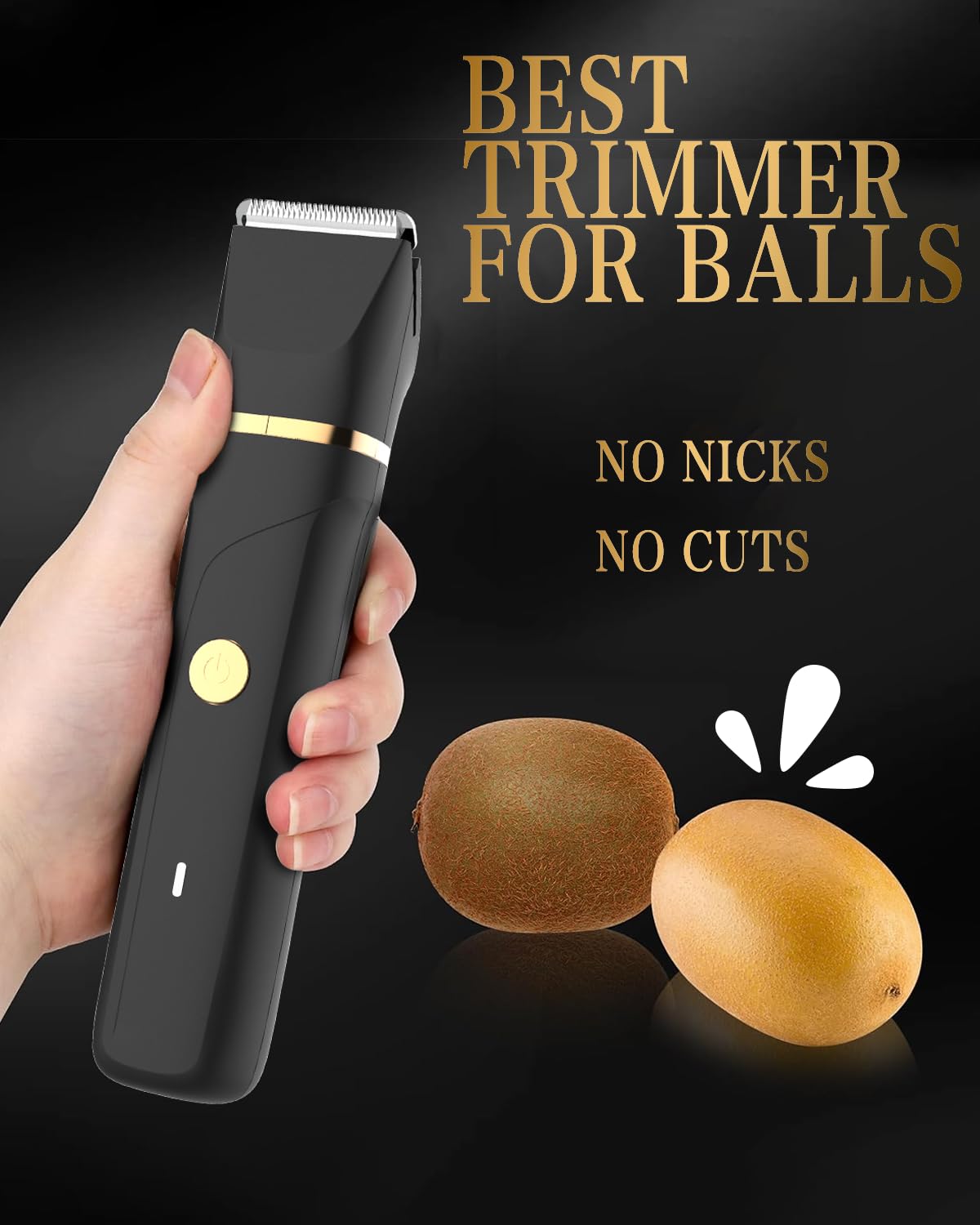 Body Hair Trimmer for Men, Manscape 3-in-1 Electric Razor Groin Groomer,IPX7 Waterproof Wet/Dry,Versatile Hair Trimmer for Ball/Beard/Nose,USB Rechargeable & Nose/Shaves Head,Christmas Gifts for Men