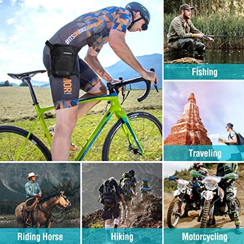 HUANLANG Drop Leg Bag for Men Women Motorcycle Leg Bags Tactical Fanny Pack Outdoor Waterproof Thigh Bag with Leg Strap Removable Leg Harness Bag for Hiking Climbing Cycling Fishing Riding Travel