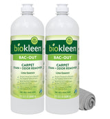 Biokleen Bac-Out Enzymatic Stain & Odor Remover for Carpet - Removes Stains and odors caused by dirt, pet accidents, wine, food, smoke - 2 Pack 32 oz w/Micro Cleaning Towel