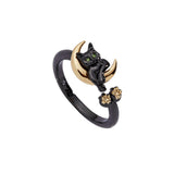 Alex and Ani Celestial Cat Open Ring - Two Tone Nickel-Free, Elegant Celestial Jewelry, Graceful Silhouette for Women, Perfect for Stacking or Solo Wear