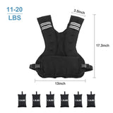 Henkelion Adjustable Weighted Vest for Men Women Weights Included, 11-20lbs Body Weight Vests Adjustable for Running, Training Workout, Jogging, Walking