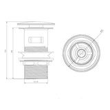 Bathroom Black Basin Waste | Slotted Waste | Pop Up Sink Plug | Click Clack Waste