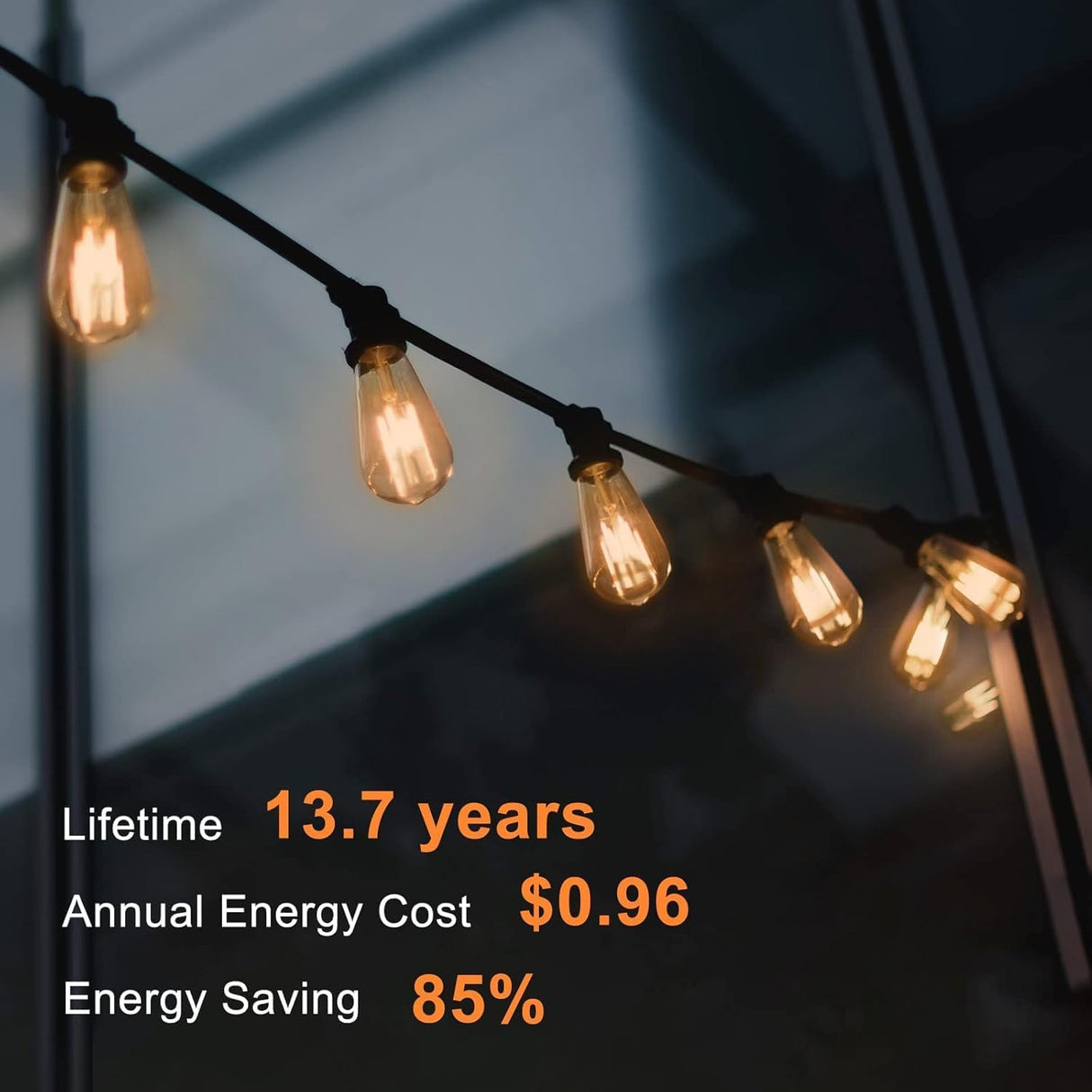 TJOY 12 Pack Vintage LED Edison Amber Light Bulbs, 60W Equivalent, Dimmable, 8W, 800 Lumens, 2200K Soft White, ST58, E26 Base LED Filament Bulbs, CRI80+, Antique Glass Style for Home, Bedroom