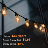 TJOY 12 Pack Vintage LED Edison Amber Light Bulbs, 60W Equivalent, Dimmable, 8W, 800 Lumens, 2200K Soft White, ST58, E26 Base LED Filament Bulbs, CRI80+, Antique Glass Style for Home, Bedroom