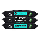 DUDE Wipes - Flushable Wipes for Adults - 6 Pack, 288 Wipes - Odor Destroyer XL Adult Wet Wipes - Deodorizing with Clean Scent - Up to 24 Hours of Odor-Destroying Technology