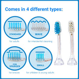 Emmi-dent Metallic/Professional 2-Pin Bristle-Head Attachments - Electric Toothbrush Replacement Heads. Cleans with Ultrasound Waves (Braces 4 Pack)