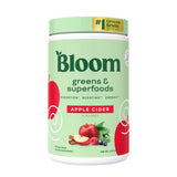 Bloom Nutrition Superfood Greens Powder, Digestive Enzymes with Probiotics and Prebiotics, Gut Health, Bloating Relief for Women, Chlorella, Green Juice Mix with Beet Root Powder, 25 SVG, Apple Cider