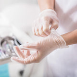 Schneider Clear Vinyl Exam Gloves, 4-mil, Medium 1000-ct Case, Latex-Free, Disposable Gloves, Medical Gloves, Cleaning Gloves, Food Prep Gloves, Food Safe Rubber Gloves, Powder-Free, Non-Sterile