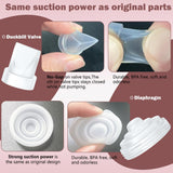 2 Full Set Collector Cup Compatible with Momcozy M5,Only for M5 Breast Pump Replacement Accessories with 24mm Flange, Collector Cup, Duckbill Valve, Diaphragm