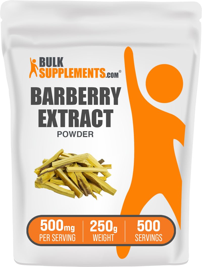 BulkSupplements.com Barberry Extract Powder - Barberry Sypplement, Herbal Supplement - Vegan & Gluten Free, 500mg per Serving, 250g (8.8 oz) (Pack of 1)