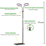yadoker Desk Plant Grow Light for Indoor Plant, Dual-Head LED Grow Light,Height Adjustable,Automatic Timer with 8/12/16 Hours,10-Level Brightness,Ideal for Large Plant Grow
