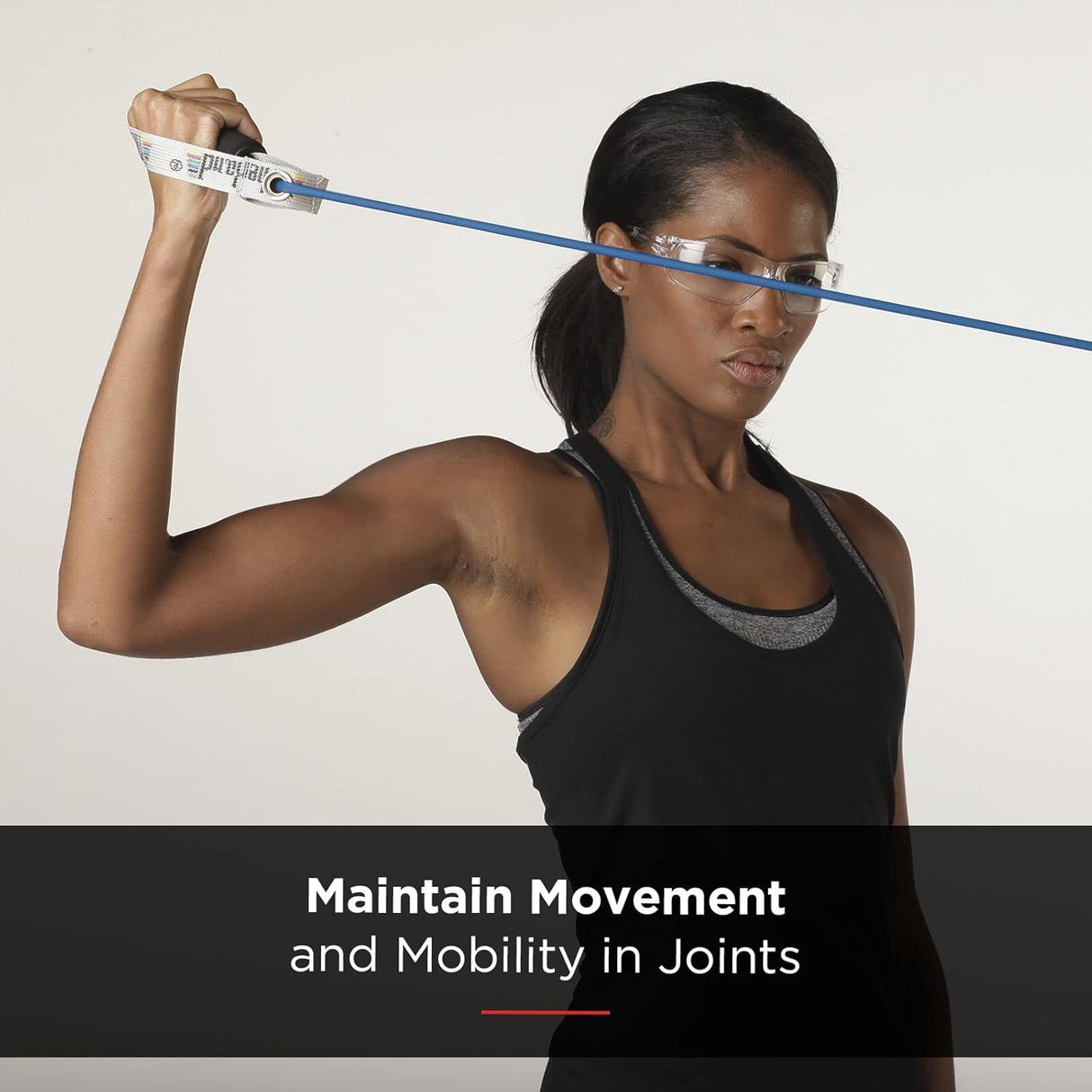 TheraBand Resistance Tubes, Professional Latex Elastic Tubing with Hard Handles, Exercise, Physical Therapy, Lower Pilates, At-Home Workouts, & Rehab, 48 Inch, Blue, Extra Heavy, Intermediate Level 2