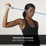 TheraBand Resistance Tubes, Professional Latex Elastic Tubing with Hard Handles, Exercise, Physical Therapy, Lower Pilates, At-Home Workouts, & Rehab, 48 Inch, Blue, Extra Heavy, Intermediate Level 2