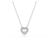 Swarovski Ariana Grande Angelic Crystal Heart Pendant in Rhodium Finish - Part of the Ariana Grande x Capsule Collection