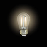 Feit Electric S14 LED Filament Light Bulbs, High Output, 2200K Warm White, 140 Lumens, String Light Replacement Bulbs, 15,000-Hour Lifespan, Clear Durable Housing, S14HO/822/FIL/12, 12 Pack