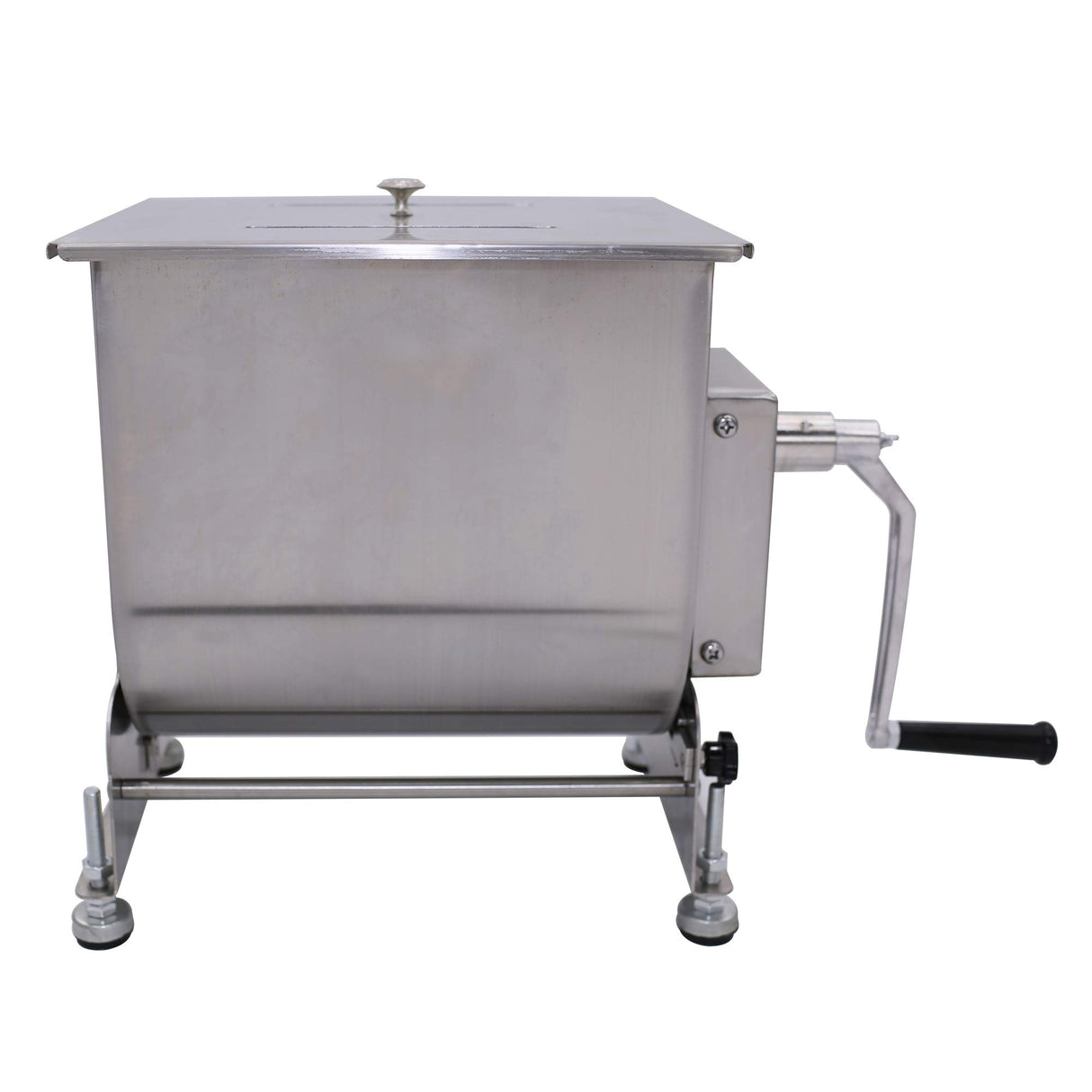 Commercial Stainless Steel 60-Pound/30-Liter Capacity Tilt Tank Manual Meat Mixers,(Mixing Maximum 45-Pound for Meat),Sausage Mixer Machine Meat Processing Equipment, Silver, FME30T