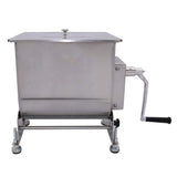 Commercial Stainless Steel 60-Pound/30-Liter Capacity Tilt Tank Manual Meat Mixers,(Mixing Maximum 45-Pound for Meat),Sausage Mixer Machine Meat Processing Equipment, Silver, FME30T