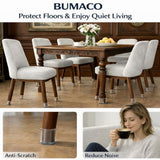 BUMACO Chair Leg Floor Protectors Square Chair Leg Protectors for Hardwood Floors Silicone Pads Covers to Protect Floors Clear-40 Pcs Square S Fit （3/4" ~ 1-1/16"